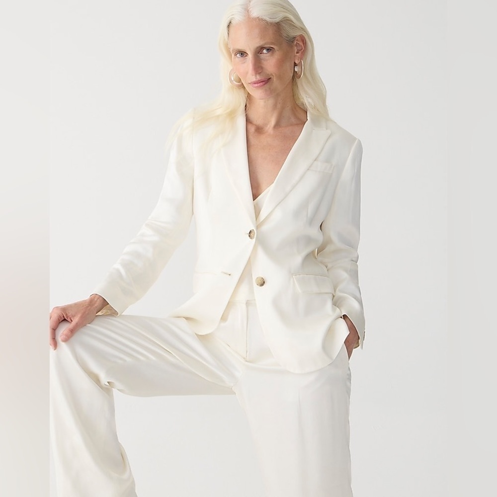 J Crew Long Parke blazer in luster crepe BT534 - Picture 1 of 6